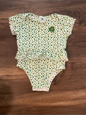 Notre Dame Shamrock Ruffle Onesie